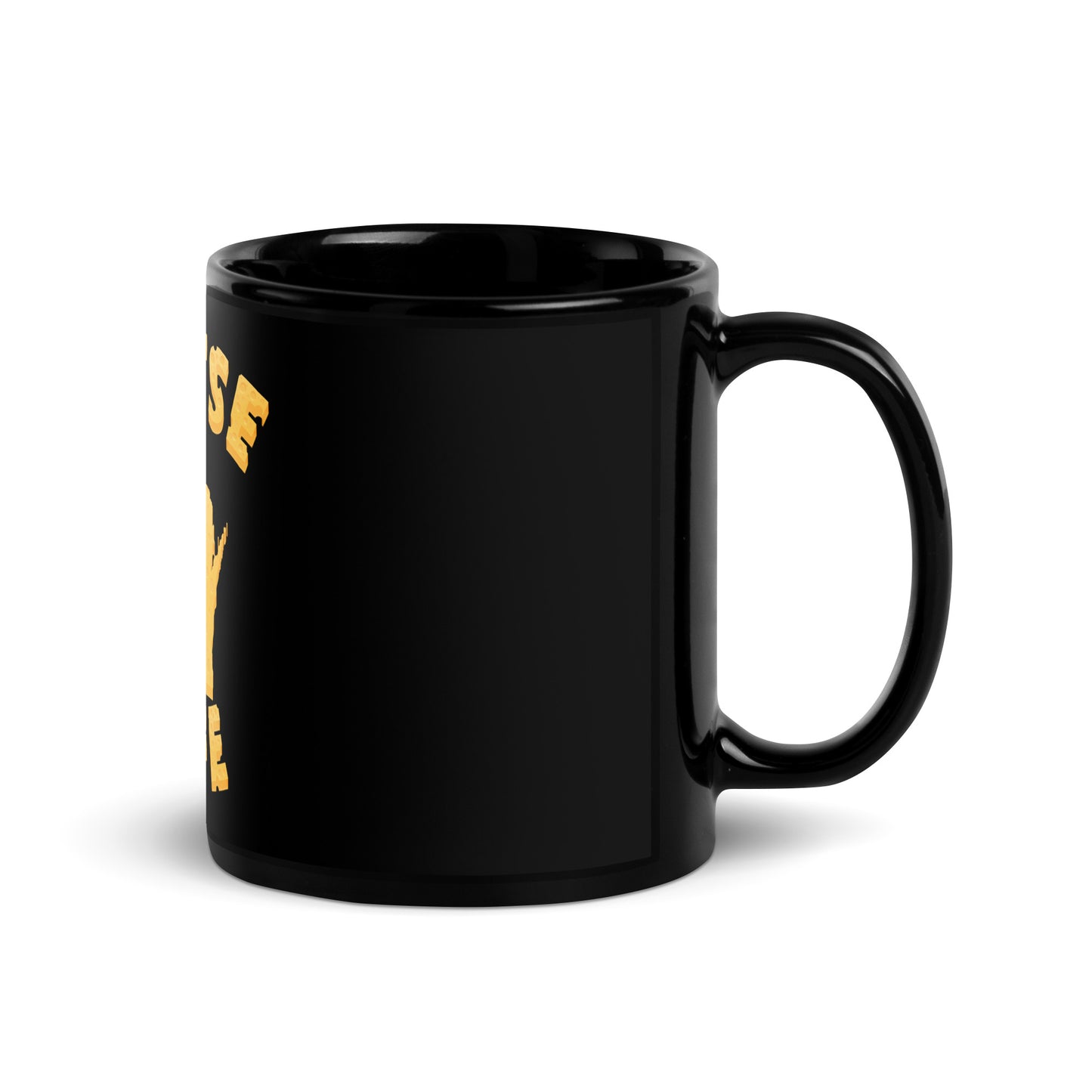 Cheese Life Wisconsin Black Ceramic Mug