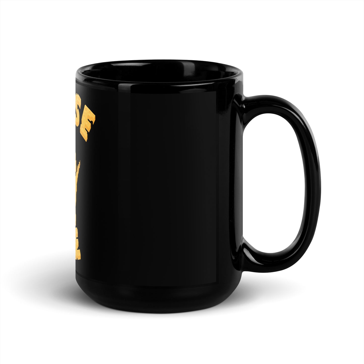 Cheese Life Wisconsin Black Ceramic Mug