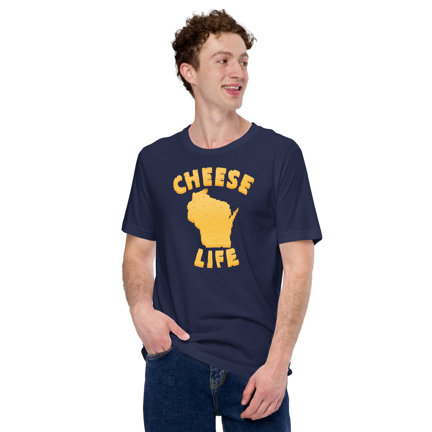 Mens Cheese Life Wisconsin Short Sleeve Tee