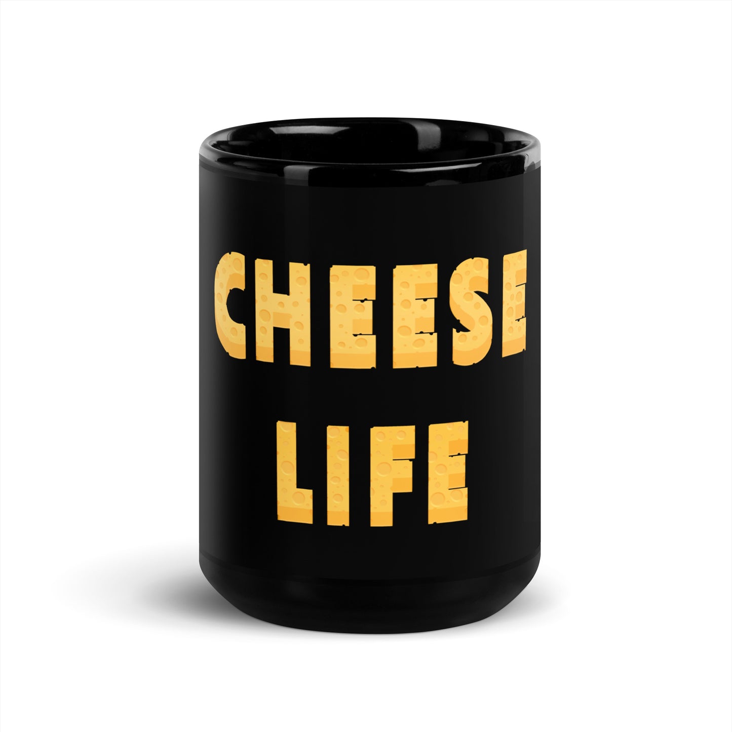 Cheese Life Classic Black Ceramic Mug