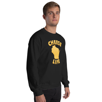 Mens Cheese Life Wisconsin Sweatshirt