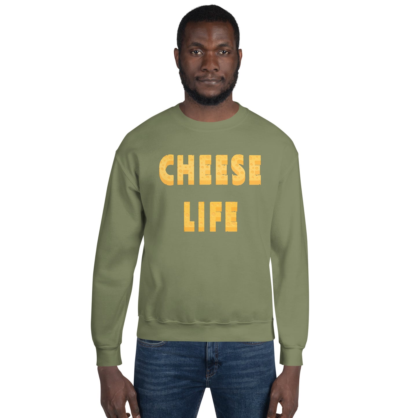 Mens Cheese Life Classic Sweatshirt