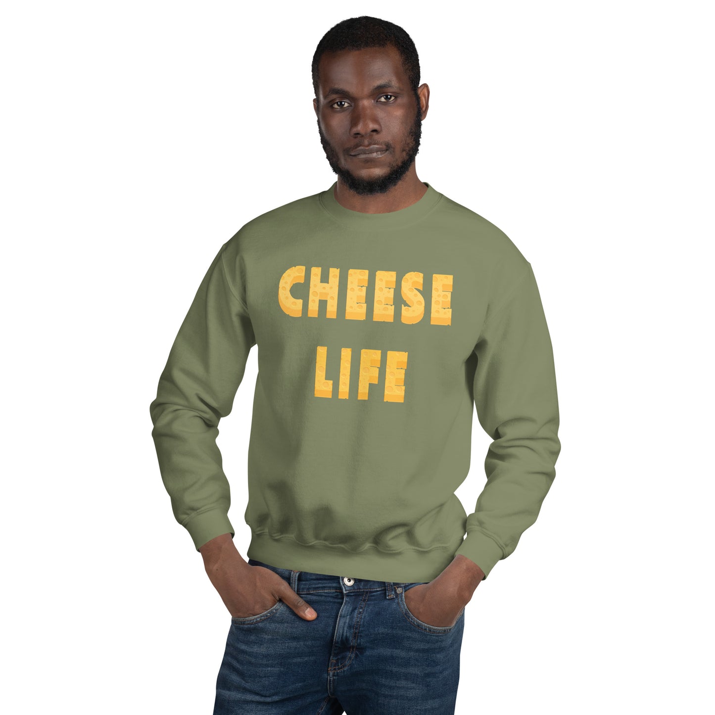 Mens Cheese Life Classic Sweatshirt