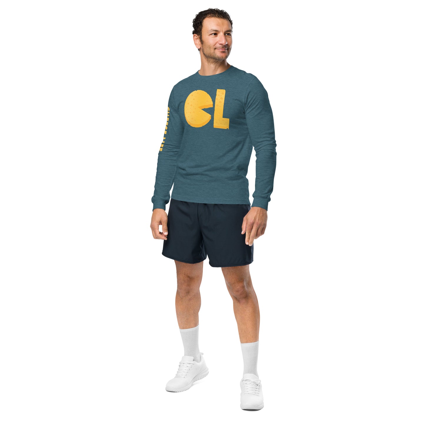 Mens Cheese Life Logo Long Sleeve Tee