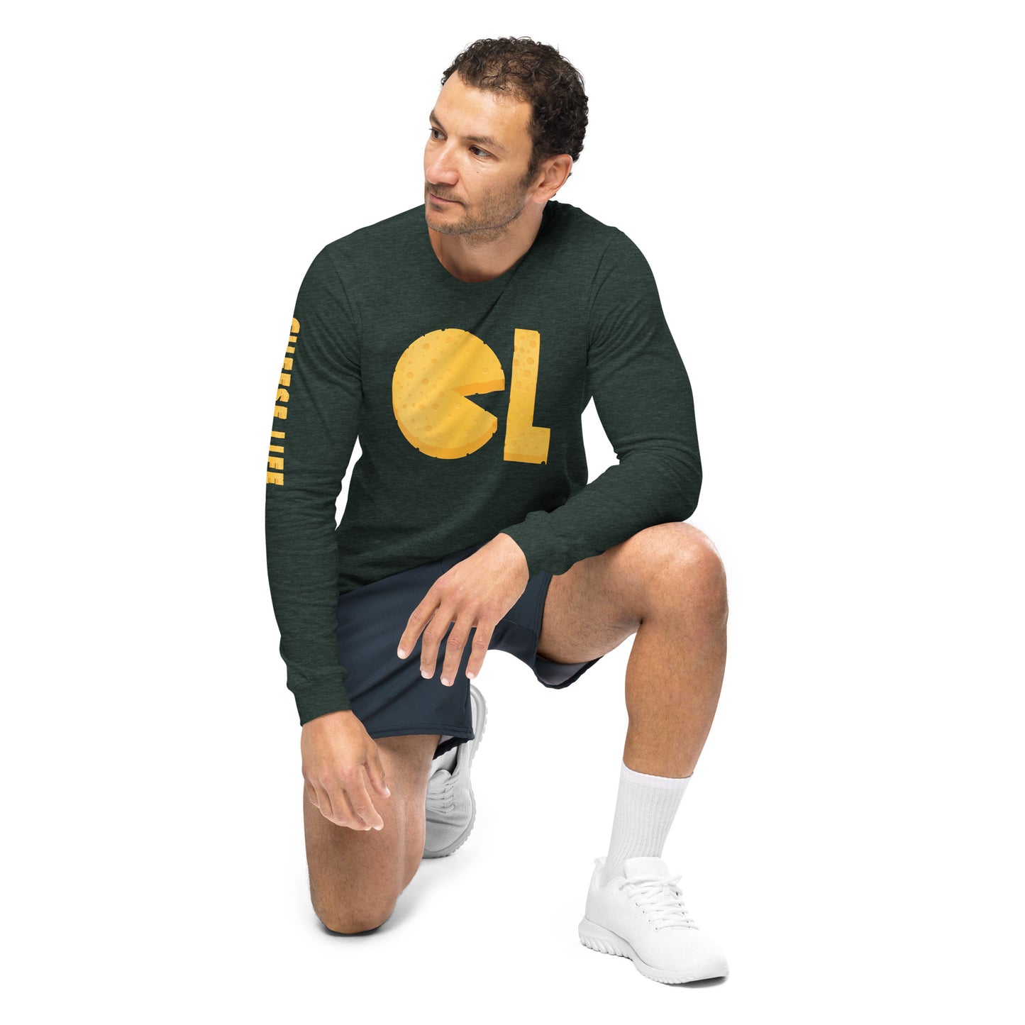 Mens Cheese Life Logo Long Sleeve Tee