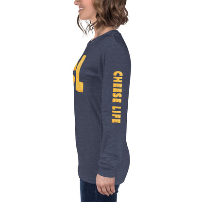 Womens Cheese Life Logo Long Sleeve Tee