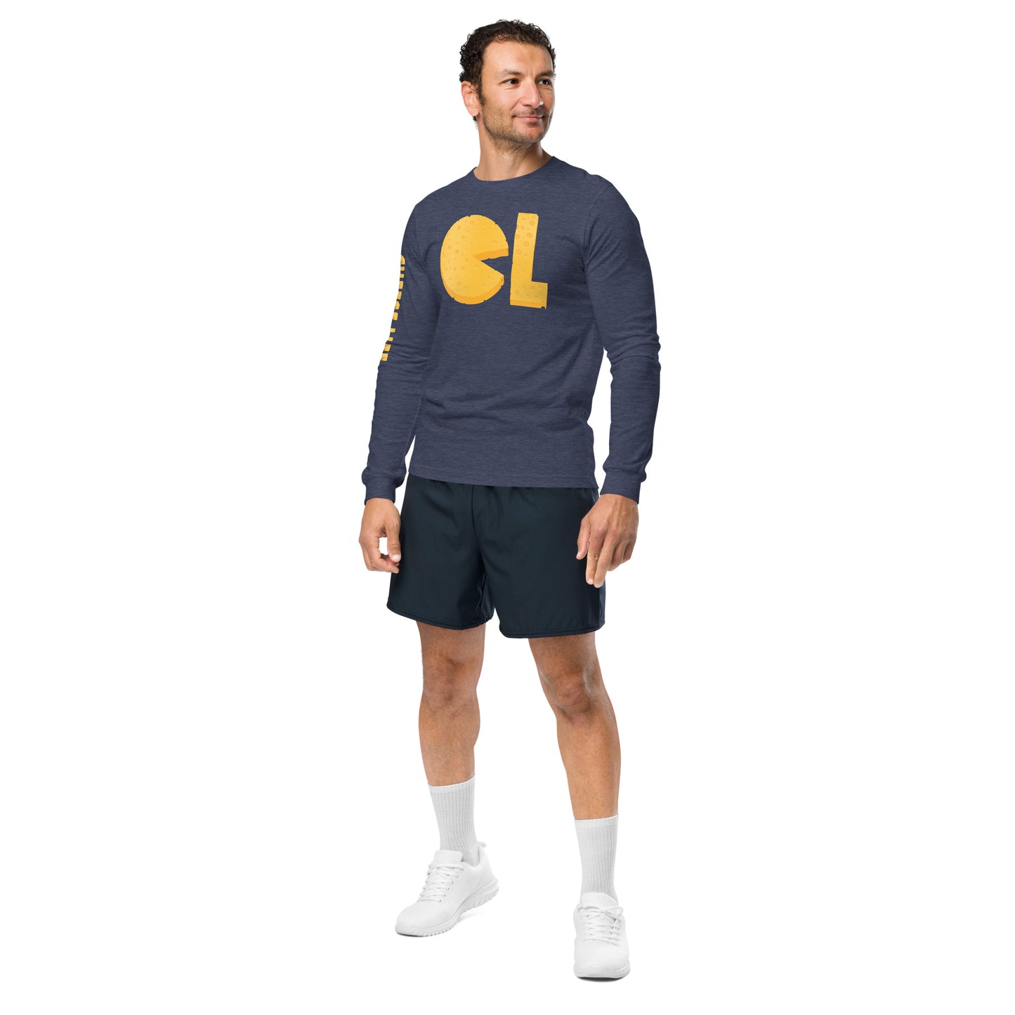 Mens Cheese Life Logo Long Sleeve Tee