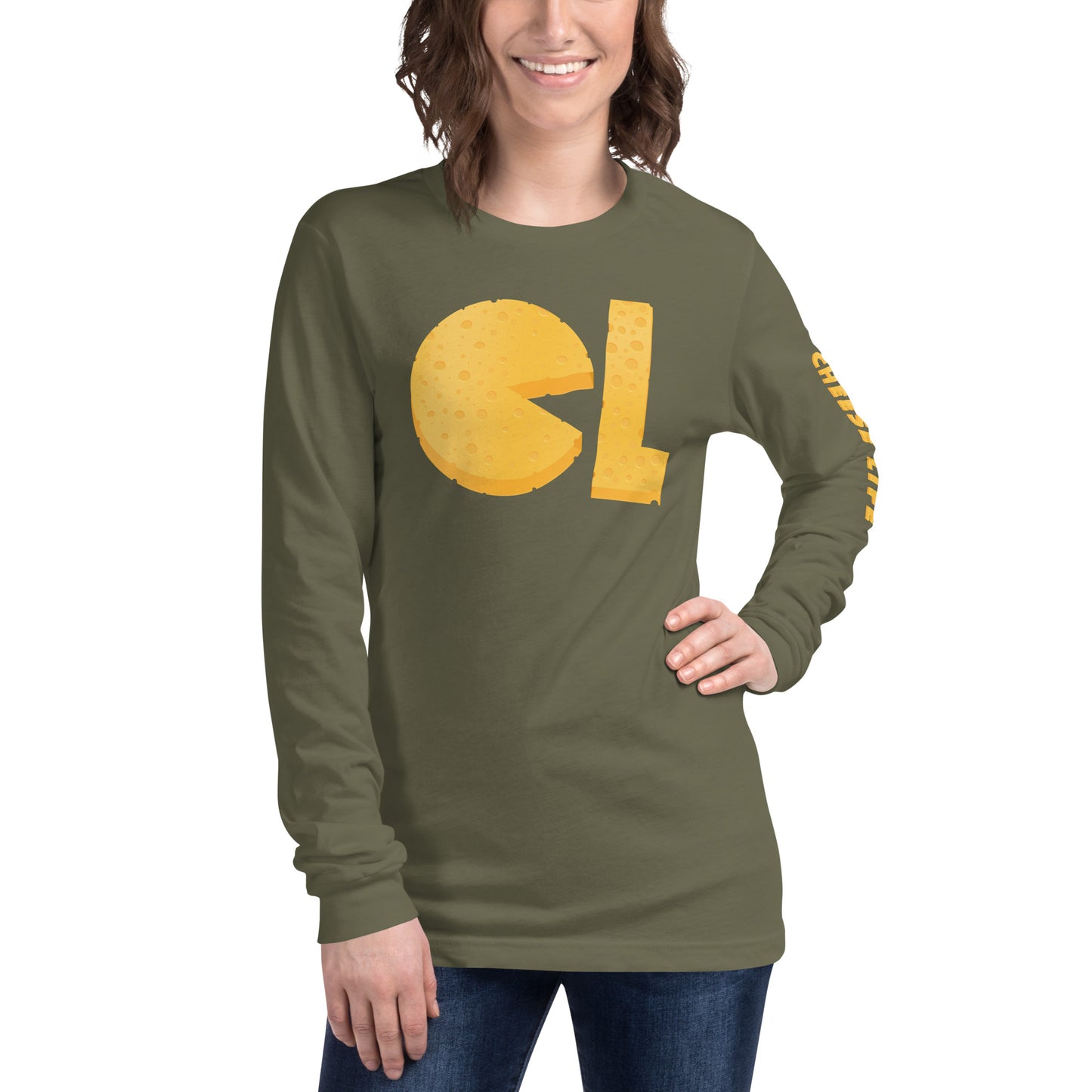 Womens Cheese Life Logo Long Sleeve Tee