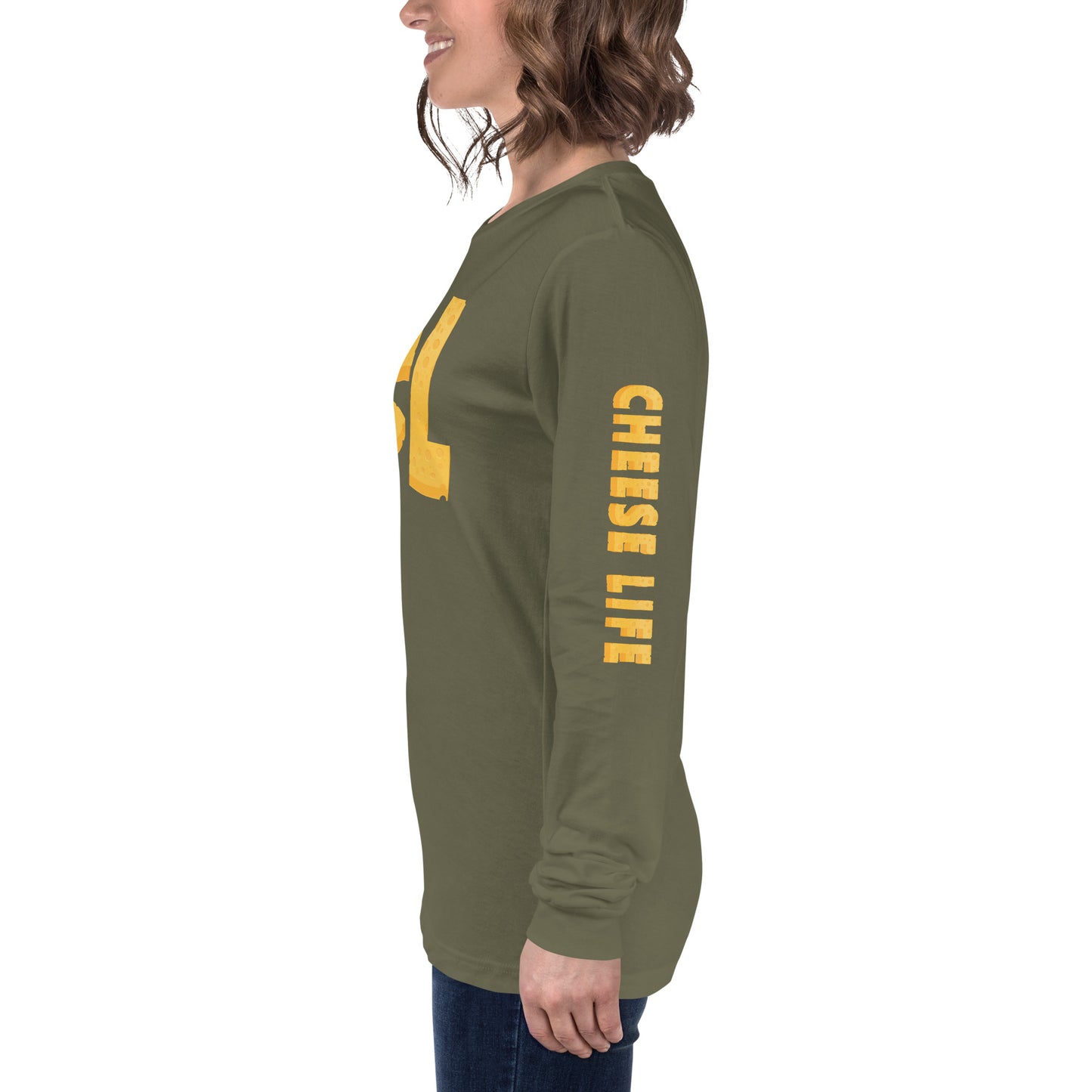 Womens Cheese Life Logo Long Sleeve Tee