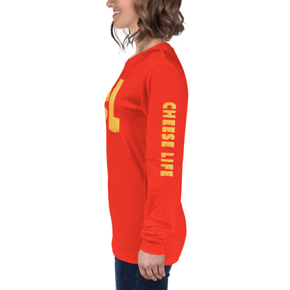 Womens Cheese Life Logo Long Sleeve Tee