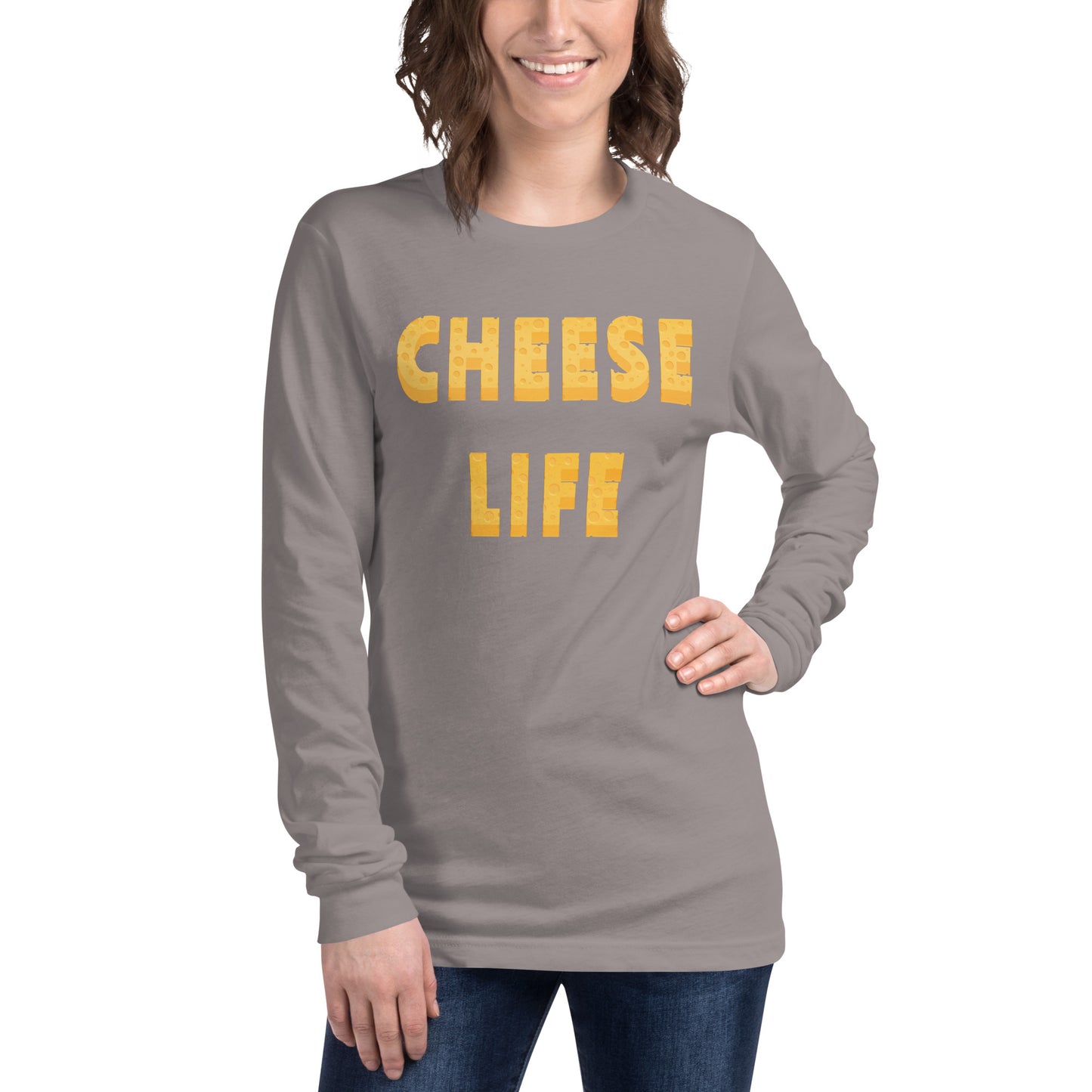 Womens Cheese Life Classic Long Sleeve Tee