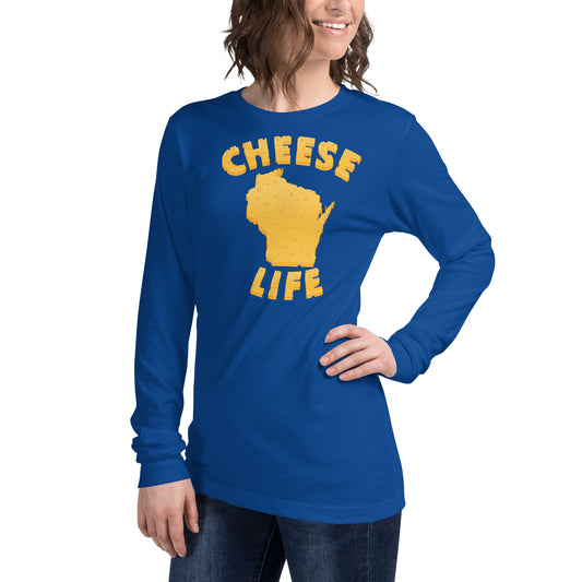 Womens Cheese Life Wisconsin Long Sleeve Tee