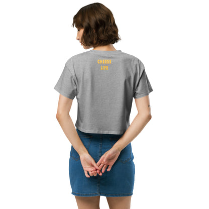 Womens Cheese Life Logo Crop Tee