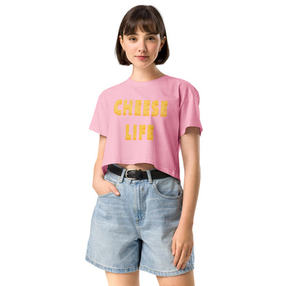 Womens Cheese Life Classic Crop Tee