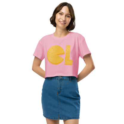 Womens Cheese Life Logo Crop Tee