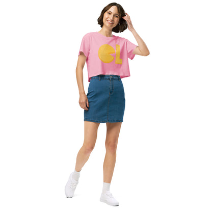 Womens Cheese Life Logo Crop Tee