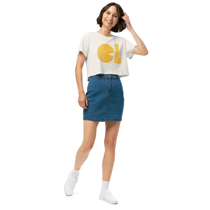 Womens Cheese Life Logo Crop Tee