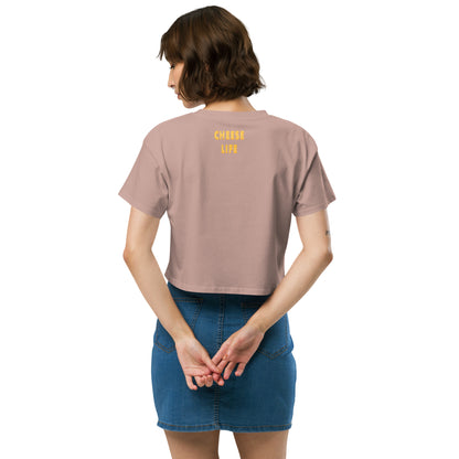 Womens Cheese Life Logo Crop Tee