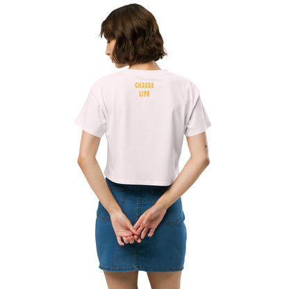 Womens Cheese Life Logo Crop Tee