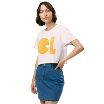 Womens Cheese Life Logo Crop Tee