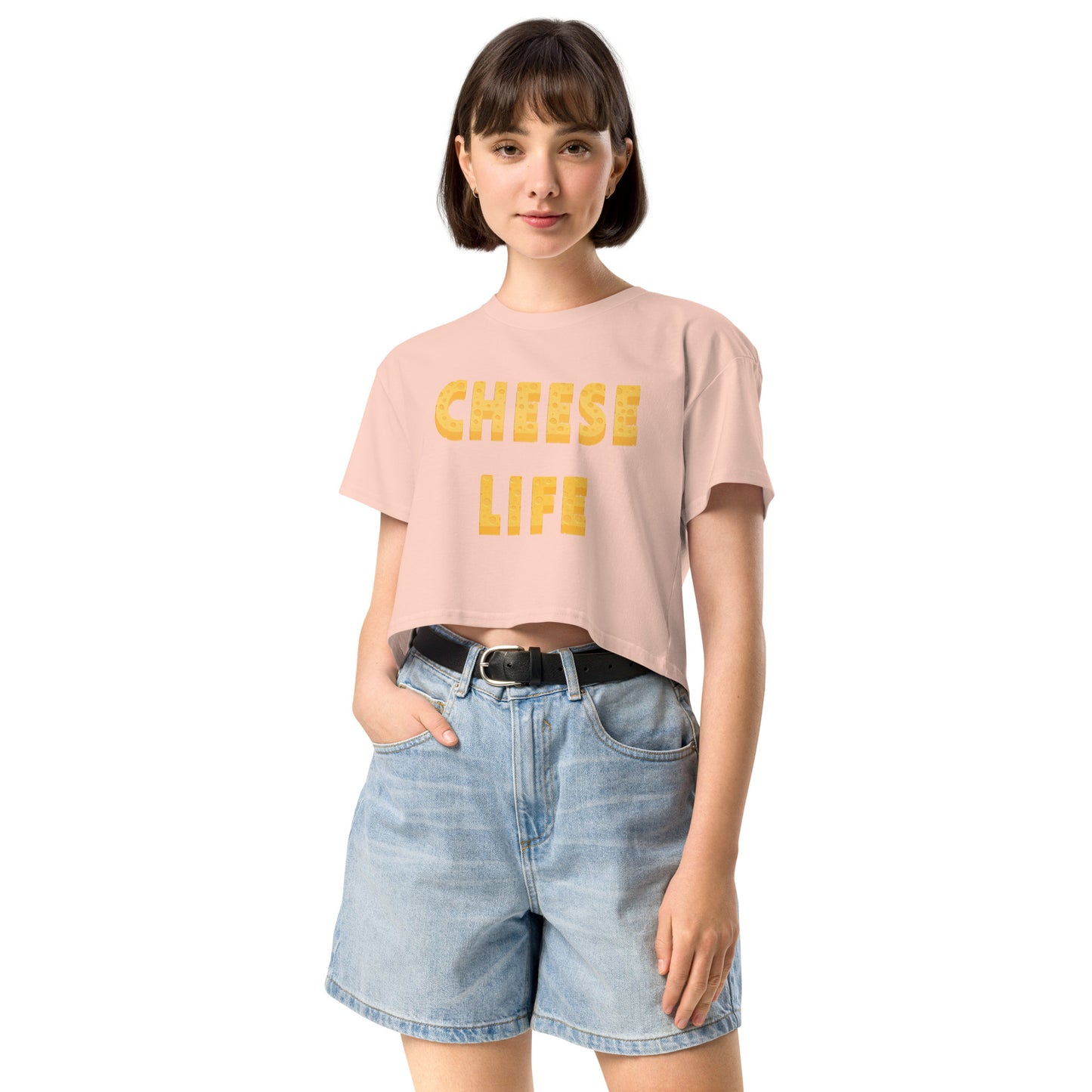 Womens Cheese Life Classic Crop Tee