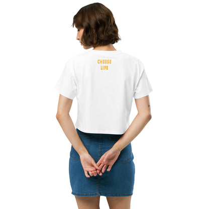 Womens Cheese Life Logo Crop Tee