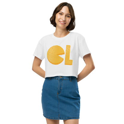 Womens Cheese Life Logo Crop Tee