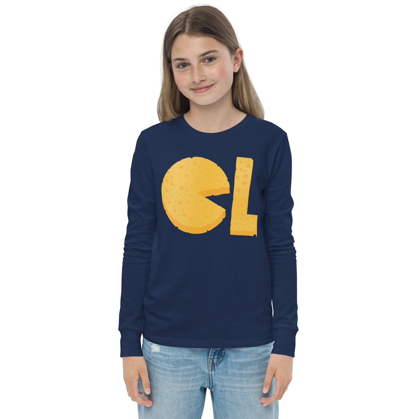 Girls Cheese Life Logo Long Sleeve Tee