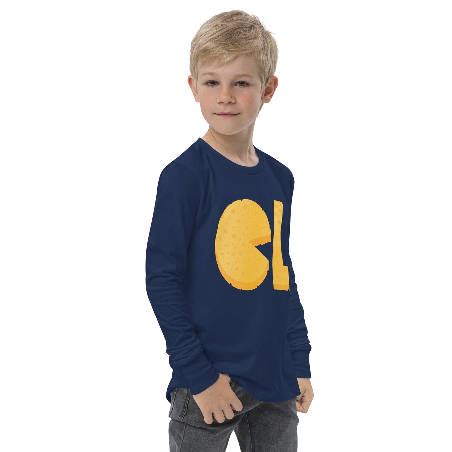 Boys Cheese Life Logo Long Sleeve Tee