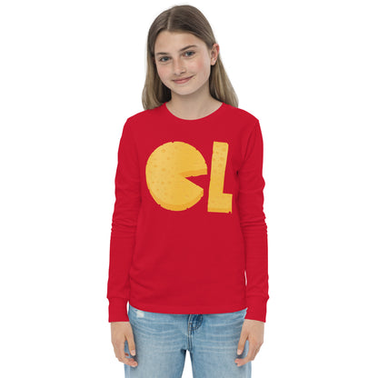 Girls Cheese Life Logo Long Sleeve Tee