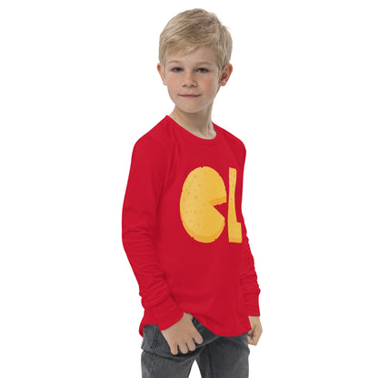 Boys Cheese Life Logo Long Sleeve Tee