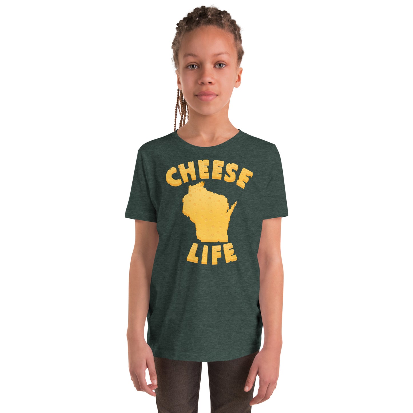 Girls Cheese Life Wisconsin Short Sleeve Tee