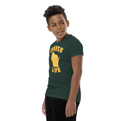 Boys Cheese Life Wisconsin Short Sleeve Tee