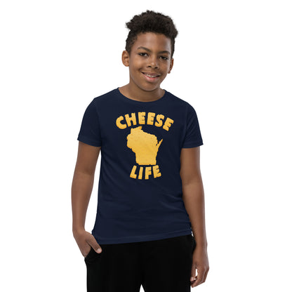 Boys Cheese Life Wisconsin Short Sleeve Tee