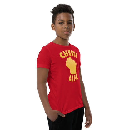 Boys Cheese Life Wisconsin Short Sleeve Tee